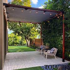 Wall Mount Pergola Kit With Shade Sail For 4x4 Wood Posts Patio Shade Wall Mounted Pergola Pergola Kits