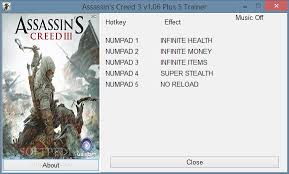 Thank you for this repack saved my download time =). Assassin S Creed Iii 5 Trainer For 1 06 Download