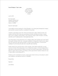 Jun 14, 2021 · video game design is a competitive business, and in order to secure a position as a junior designer, you'll need to put yourself above the rest. Sound Designer Cover Letter Templates At Allbusinesstemplates Com