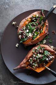 Sweet Potatoes Stuffed With Feta Fall Vegetables Recipes Recipes Vegetable Recipes