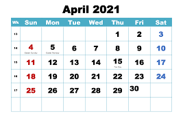 It is designed both vertically and horizontally. Free April 2021 Printable Calendar Template Pdf Calendar Dream