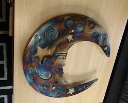 Large Celestial Decor Metal Wall Art Metal Wall Decor Moon Etsy Metal Sculpture Wall Art Metal Wall Sculpture Metal Wall Art