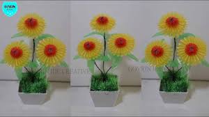 Pada kesempatan ini saya akan memberikan langkah langkah membuat bunga dari sedotan beserta gambarnya. Cara Membuat Bunga Hias Dari Sedotan Mudah Dan Simple Diy Sunflower Youtube
