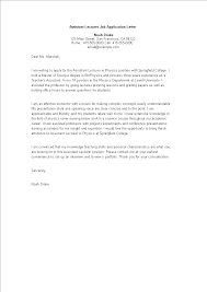 University cover letter for lecturer position. Lecturer Assistant Job Application Letter Templates At Allbusinesstemplates Com