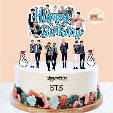 Selain dekorasi dan kuenya serba bts, musik yang diputar selama pesta juga tetap milik bts. Jual Topper Cake Bts Hiasan Kue Ulang Tahun Cupcake Donat Kab Sukoharjo Myglories Tokopedia