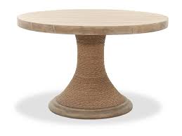 Pedestals are sold as a kit (base and feet), or separately. Casual 48 Pedestal Dining Table In Buff Almond Mathis Brothers Furniture