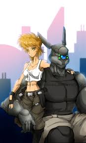 whitefox89 — appleseed fan art of Deunan Knute and Briareos...