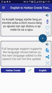 Check spelling or type a new query. English Haitian Creole Translator Pour Android Telechargez L Apk