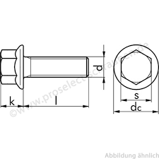Der flansch liegt direkt am werkstück an. Sechskantschrauben Mit Flansch Din 6921 Iso 8102 M8x16 Edelstahl A2 V2a