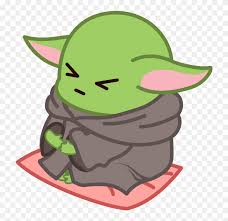 Baby Yoda Meditating Cartoon Clipart 5709058 Pinclipart
