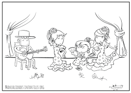Dibujos De Baile Flamenco Para Colorear E Imprimir