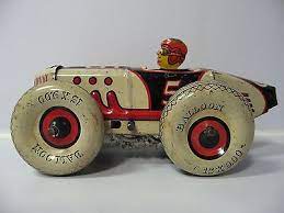 Marx Tin Litho Windup 5 Racer Rare Color Boat Tail Race Car With Balloon Tires Vintage Toys 1960s Toys Vintage Toys