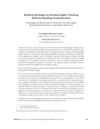 (1) § 1 gilt nicht für. Pdf Reading Strategies To Develop Higher Thinking Skills For Reading Comprehension