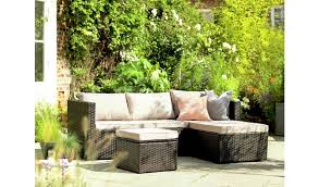Rattan sofa garden furniture set. Buy Habitat Mini Corner Sofa Set With Storage Brown Patio Sets Argos