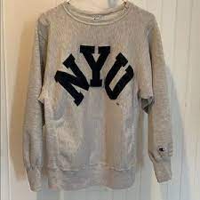 Champion Sweaters Vintage Nyu Sweatshirt Poshmark