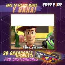 Já assiste o video até o final que está muito engraçado separei os melhores memes de free fire parte 5 e videos de tiktok com os melhores meme em imagens e meme de diamantes no free fire wukong cr7 então não. Garena Free Fire Muy Bueno Para Hacer Memes Demuestralo Y Gana Una De Las 20 P90 Castigadores Deja Tu Mejor Meme Con La Plantilla De Woody Y Tu Id Para Ganar ÙÙŠØ³Ø¨ÙˆÙƒ
