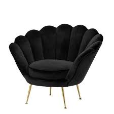 | rare comfortable armchair,velvet upholstery furnitures,vintage furnitures. Blue Scalloped Accent Chair Eichholtz Trapezium Trapezium Black Chair Black Accent Chair
