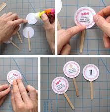 How To Make Cupcake Toppers A Photo Tutorial Chickabug How To Make Cupcakes Cupcake Toppers Diy Cupcake Topper Tutorial