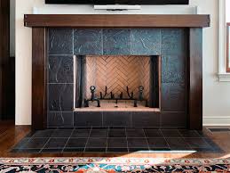 Have you ever seen a painted tile fireplace surround? Fireplaces Pasadena Craftsman Tile