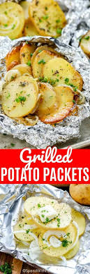 Make These Potato Packets On The Grill In The Oven Or Over A Campfire With Potatoes Onions And Butter A Foil Pack Meals Foil Potatoes On Grill Campfire Food