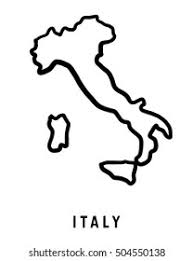 Printable map (jpeg/pdf) and editable vector map of italy showing country outline and flag in the background. Italy Map Outline Smooth Country Shape Stock Vector Royalty Free 504550138