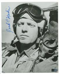 Jack Mankin Signed 8x10 Photo WWII 49th FG Ace 5 Victories (AIV)