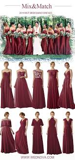 Burgundy Chiffon Long Bridesmaid Dresses Free Custom To Fit Wedding Wed Bridesmaid Dresses Burgundy Bridesmaid Dresses Bridesmaid Dresses Under 100