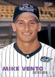 2000 Greensboro Bats Multi-Ad 25 Mike Vento Albuquerque New Mexico Baseball  Card