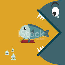 Big Fish Eating A Small Fish AT The Holding Bomb Stock Vector -  FreeImages.com