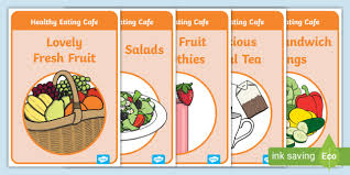 Healthy Eating Cafe Role Play Posters Healthy Eating Caf