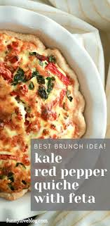 Kale And Red Pepper Quiche Vegetarian Recipe Vegetarian Quiche Recipes Quiche Recipes Easy Basic Quiche Recipe