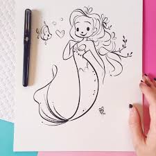 Happy Monday First Half Of My Original Inktober Drawings Are Available In My Shop Tonight At 7pm Pst I Mermaid Drawings Easy Mermaid Drawing Mermaid Art