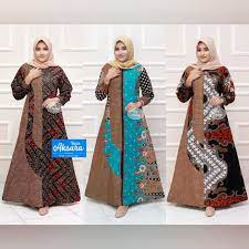 Gamis umroh / gamis putih / gamis putih polos kombinasi brukat: Model Gamis Batik Kombinasi Harga Terbaik Agustus 2021 Shopee Indonesia