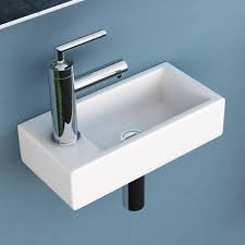 Neg Waschbecken Uno41h Extra Klein Eckig Armatur Links Hange Waschschale Waschtisch Weiss Mit Hohem Rand Und Nano Beschichtung 36770522 Waschbecken Waschtisch Und Waschbecken Gaste Wc