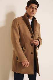 Moss 1851 tailored fit light blue sharkskin jacket. Moss 1851 Tailored Fit Camel Double Faced Overcoat