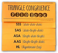 They are congruent if you can slide them around, rotate them, and flip them over in various ways. Triangle Congruence Flip Book Teaching Geometry Math Geometry Teaching Math