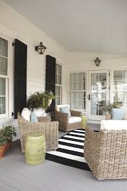 Black And White Wicker Patio Furniture Wednesday White The Porch Southern Living Homes Home House With Porch