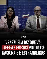 Venezuela anunciou na quinta-feira (8) a liberação de um “número  significativo” de presos, incluindo venezuelanos e estrangeiros, em um  gesto unilateral do governo descrito como parte de uma busca por paz e