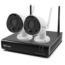 Swann 4 Channel 1080p Hd 1tb Wi Fi Nvr Security System With 2 Outdoor Wi Fi Thermal Sensing Bullet Cameras