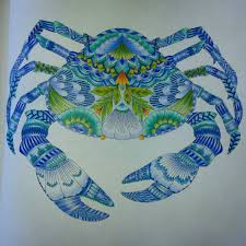 Marisa On Instagram Coloured In Crab For Mom Sort Of Companion Piece Millie Marotta Tropical Millie Marotta Tropical Wonderland Millie Marotta Coloring Book