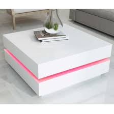 Entire object is 2 li (prims). Grade A2 Tiffany White High Gloss Cubic Led Coffee Table Furniture123