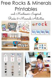 I am thrilled to present this free montessori inspired preschool curriculum / activity planner with you! Prekandksharing Montessori Inspired Rocks And Minerals Activities Using Free Printables