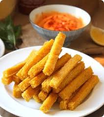Cut the polenta into fries, try to make them roughly the same size so they cook evenly. Cheezy Baked Polenta Fries