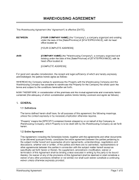 warehouse lease agreement template warehouse agreement template ...