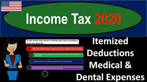 Itemized Deductions Medical & Dental Expenses 550 Income Tax 2020 - Youtube