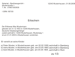 So beantragen sie einen erbschein. á… Der Erbschein Notwendigkeit Kosten Tipps