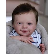 48CM Sebastian Already Painted Doll Newborn Baby Reborn Doll Hand-rooted  Hair with Genesis High Quality 3D Skin Tone