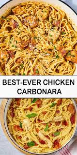 Lumpunderskinonface In 2020 Easy Pasta Dinner Chicken Recipes Chicken Carbonara Recipe