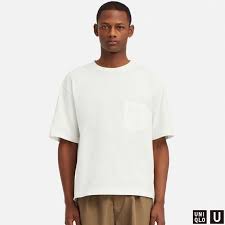 men uniqlo u oversized crew neck short sleeve t