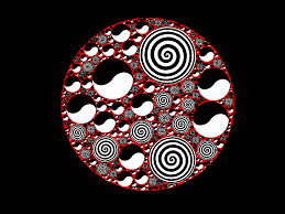 Yin Yang Spirals In A Fractal Tiling Animation Mathematically All These Curves Are Yin Yangs Optical Illusions Fractals Illusions